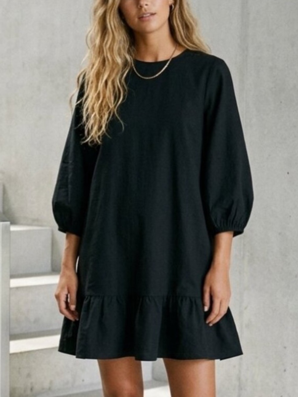 & Other Stories Black Relaxed A-Line Mini Dress Size 2 - 54590